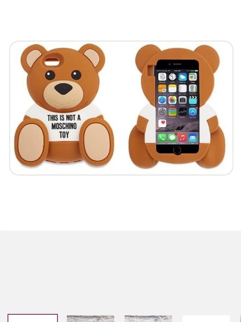 Moschino Cell iPhone 5/5S Case Brown Teddy Bear 